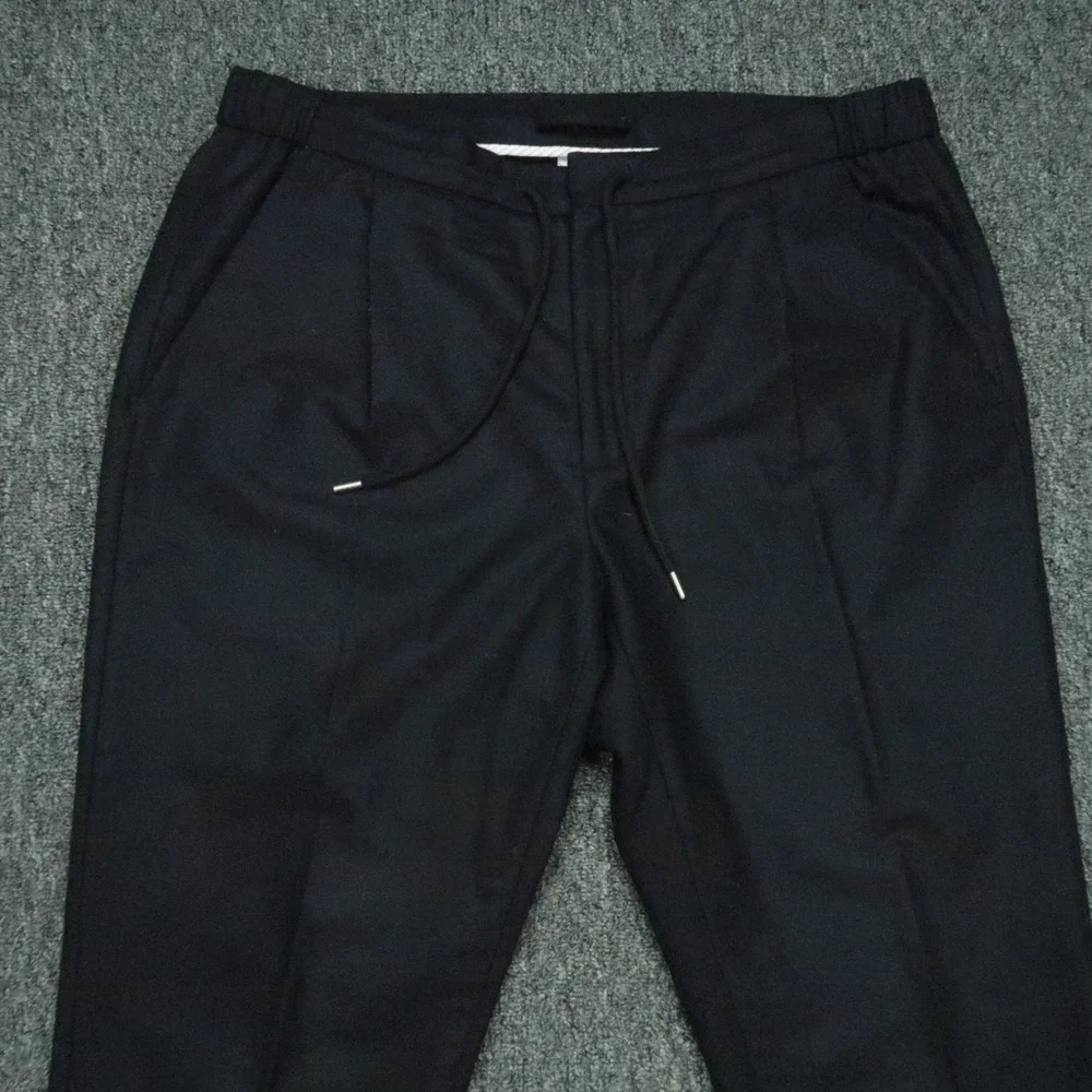 Suitsupply Pants Mens 36x34 Blue Ames Pleat Trouser Pure Wool Vitale Barberis - Picture 2 of 11